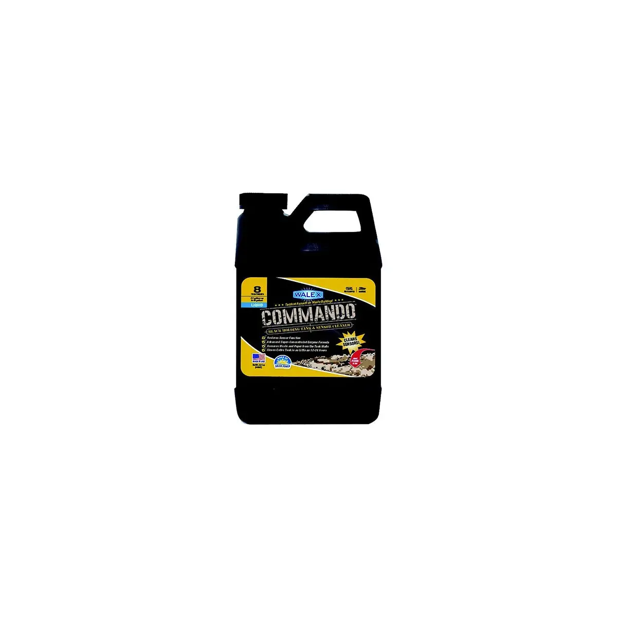 Walex Products Cmdolq32 Commando Rv Black Holding Tank & Sensor Cleaner, 32 Oz. Liquid 1
