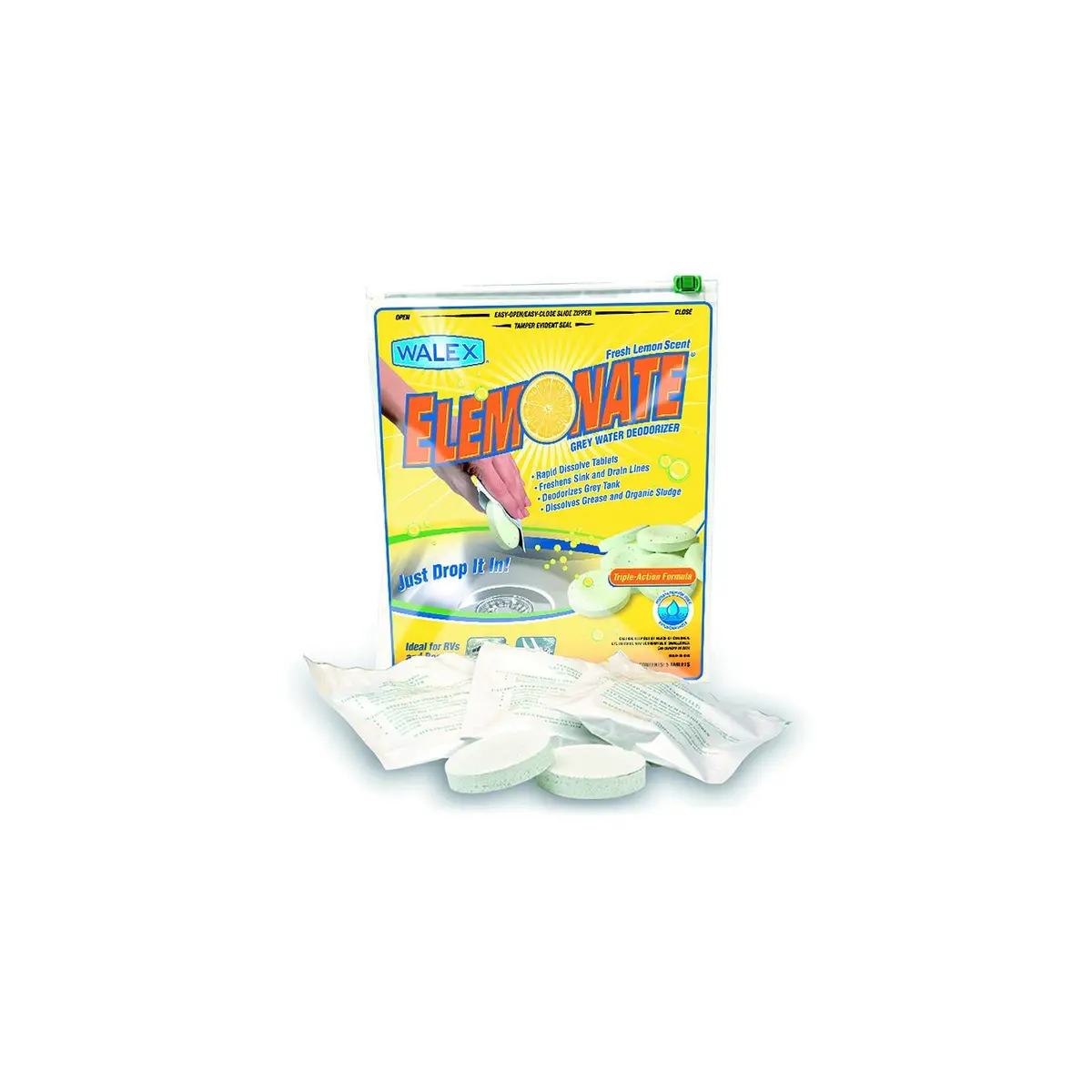 Walex Products Elembg Walex Elemonate Grey Water Holding Tank Deodorizer, 5/Pk 1