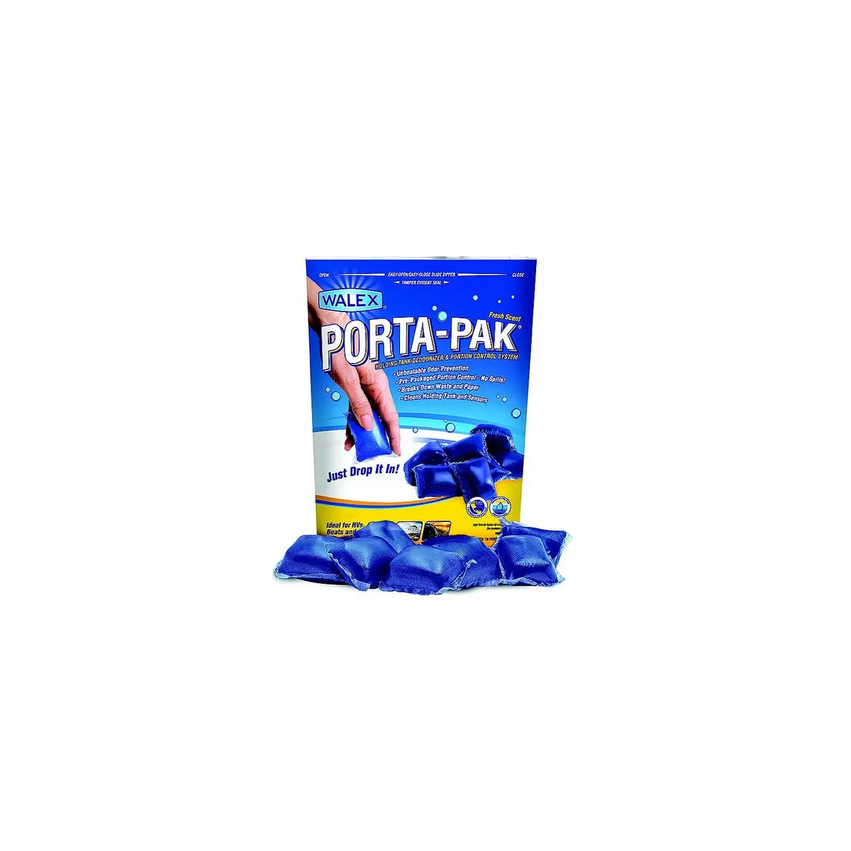 Walex Products Ppsgbg Walex Porta-Pak Fresh Scent Holding Tank Deodorizer, 50/Pk 1