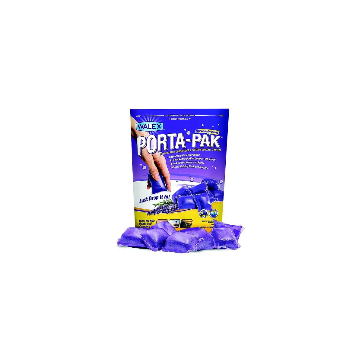 Walex Products Pprv10lav Walex Porta-Pak Lavender Breeze Holding Tank Deodorizer, 10/Pk 1