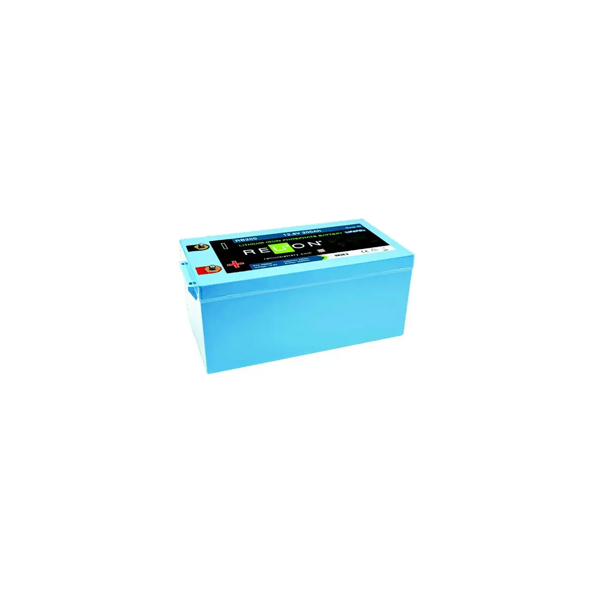 Relion Rb200 Lifepo4 Lithium Iron Phosphate 12V Battery, Group 8D 1