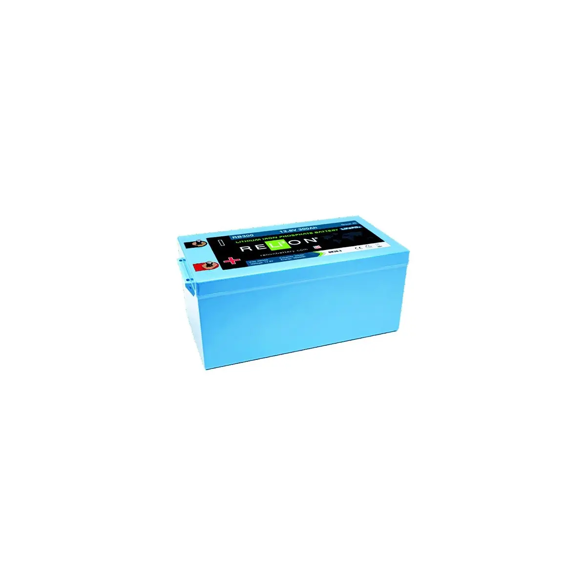 Relion Rb300 Lifepo4 Lithium Iron Phosphate 12V Battery, Group 8D 1