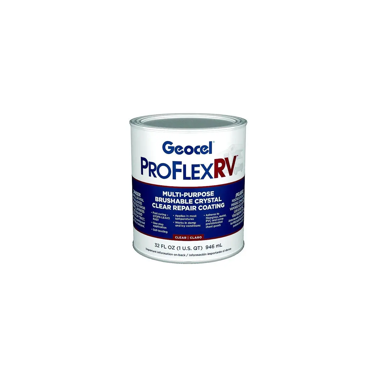 Geocel Gc24200 Pro Flex Instant Roof Repair, Qt. Clear 1