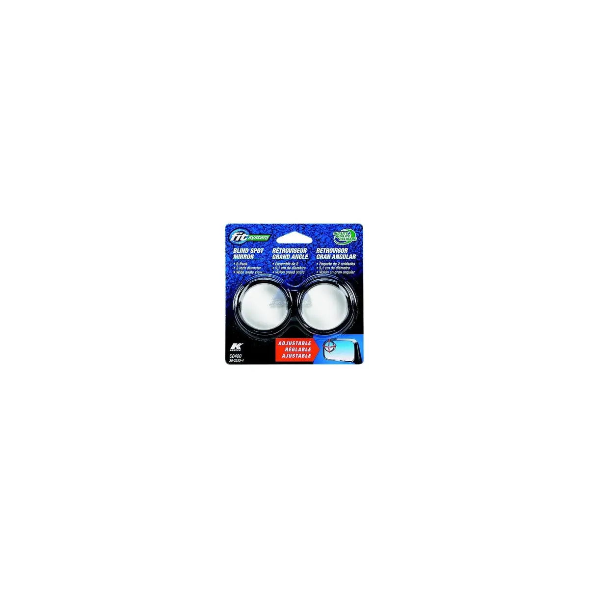 K-Source C0400 Captain Phab Stick-On Adjustable Mirror, 2/Pk 1