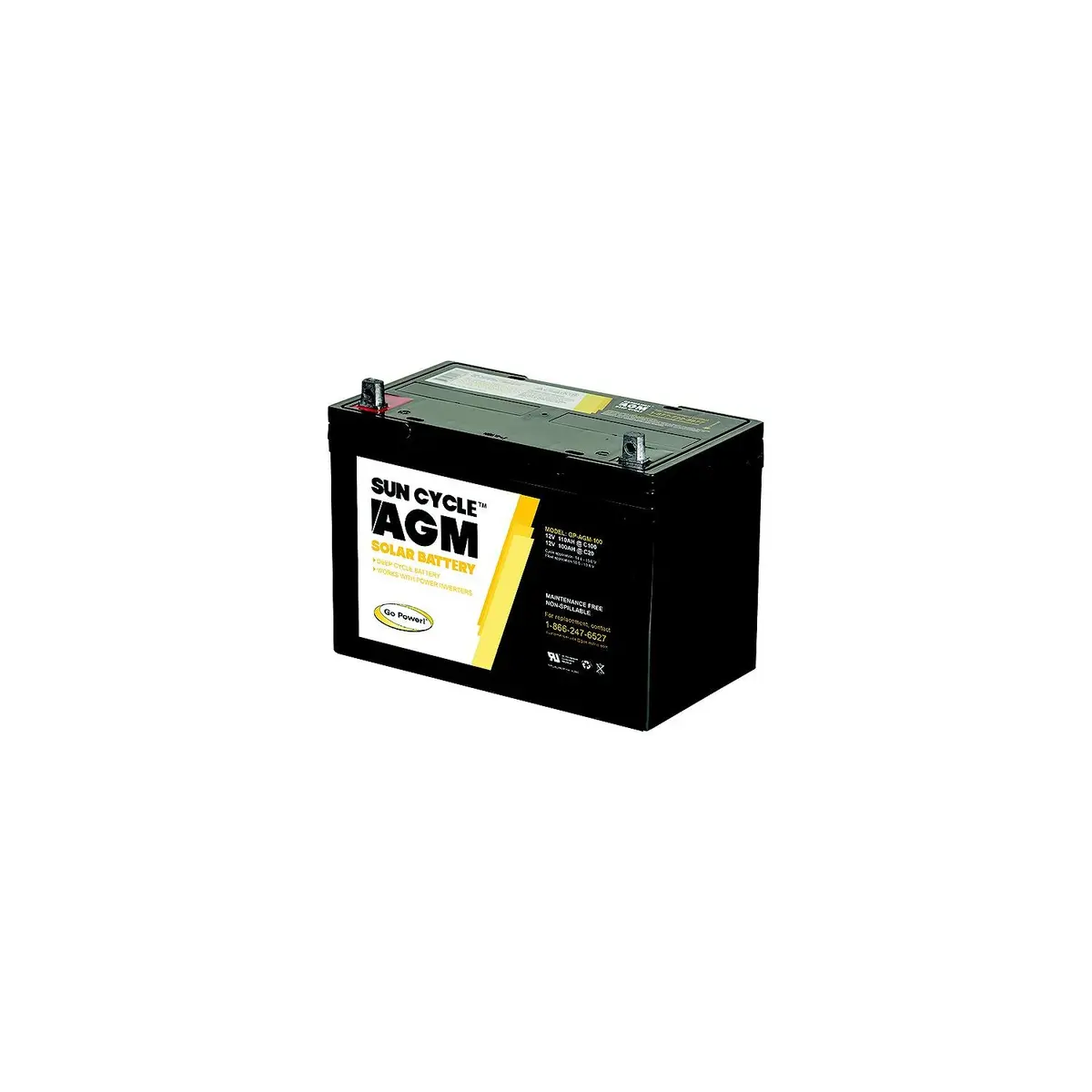 Gopower! 76285 Sun Cycle Agm Solar Battery, 12V 1