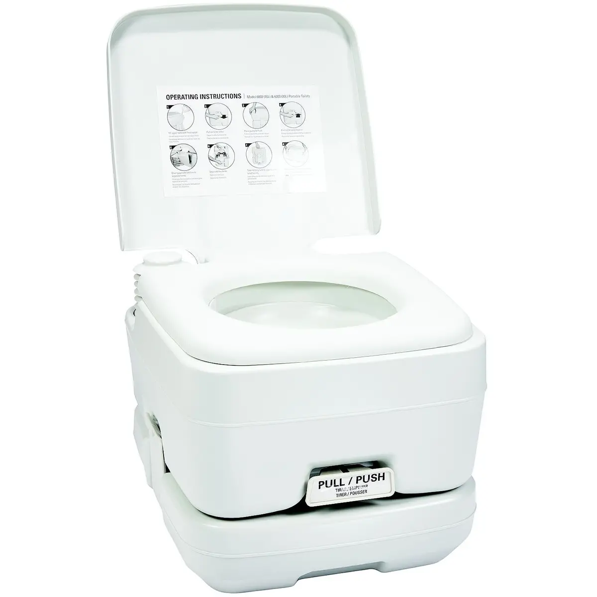 Fultyme Rv 6002 Fultyme Rv Portable Toilet, White, 2.6-Gal. (10 L) 1