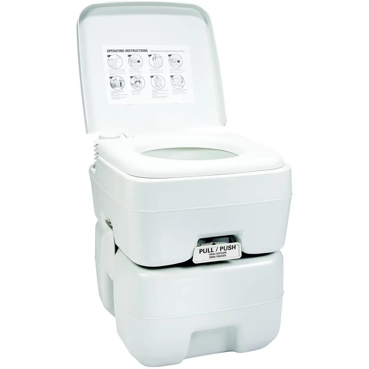 Fultyme Rv Def1020s Fultyme Rv 6003 Portable Toilet, White, 5.3-Gal. (20 L) 1