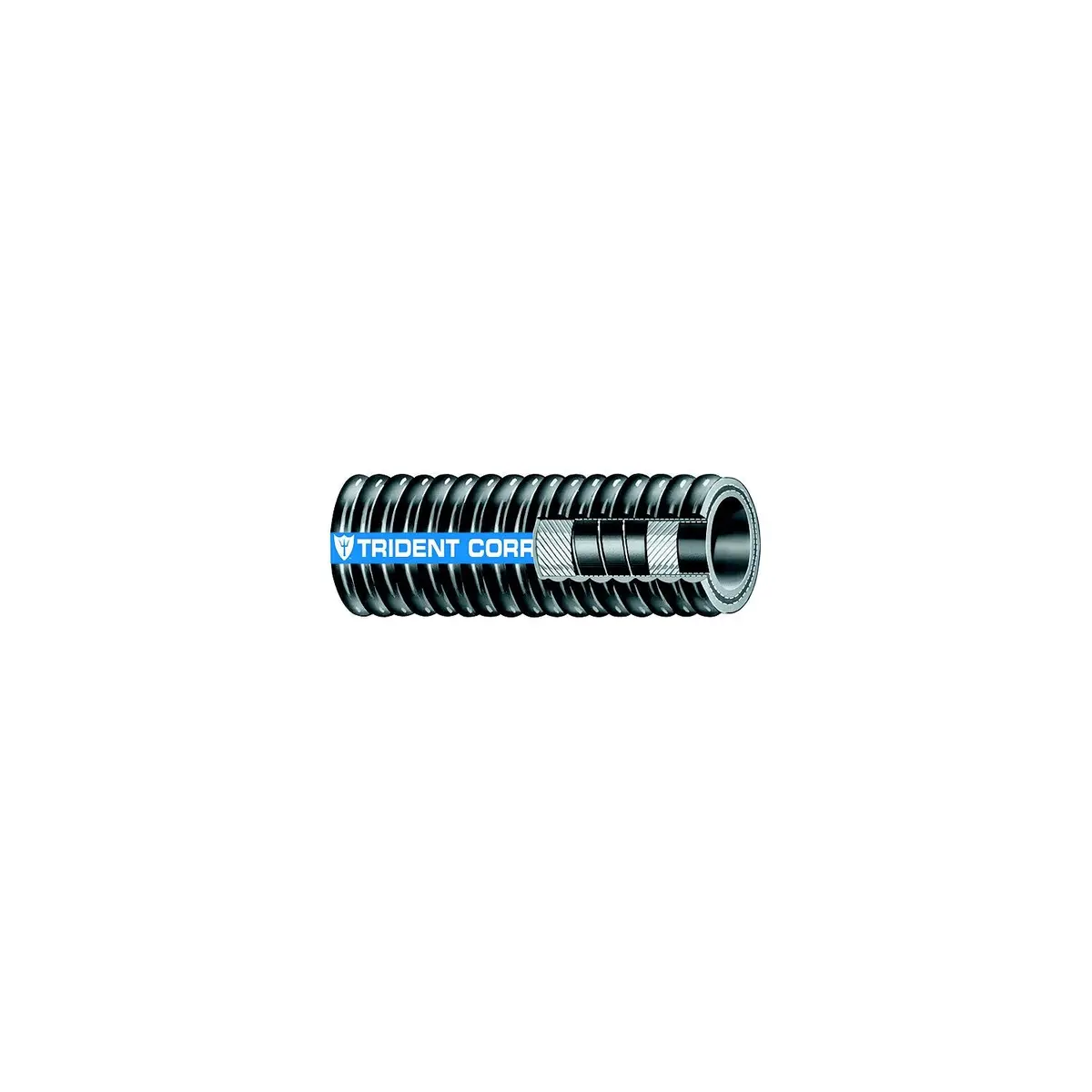 Trident Marine 252-1784 Trident Flex Corrugated Hardwall Exhaust Hose, 1-7/8" X 12.5' 1