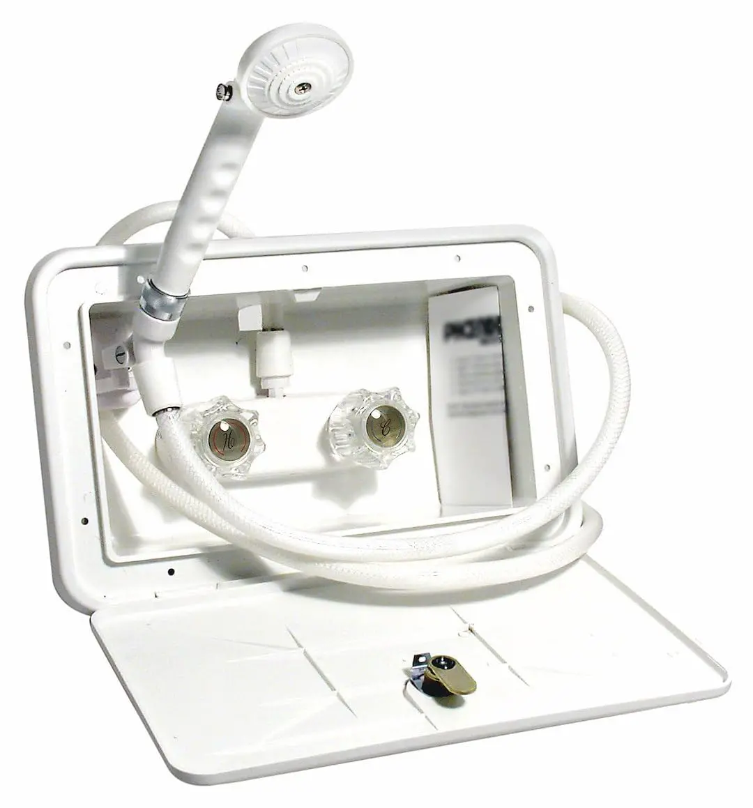 Valterra Pf266201 Phoenix Rv Camping Exterior Outdoor Shower With Hatch & Hose 2