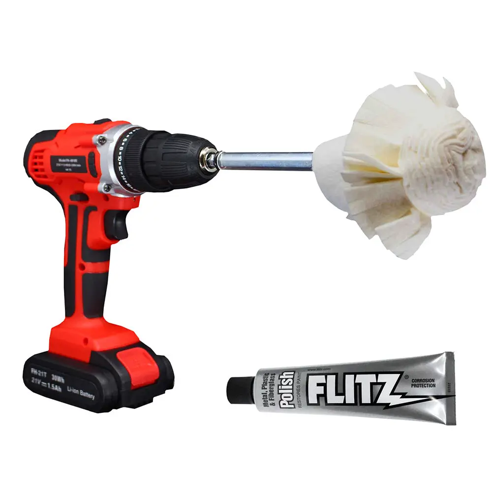 Flitz Sm 10250-50 Buff Ball Super Mini 2" White W/1.76Oz Tube Polish 1