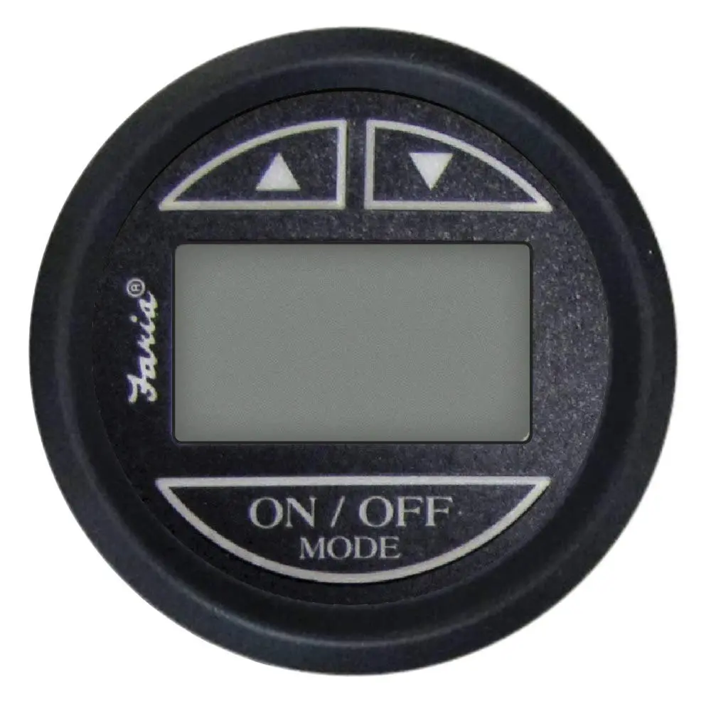 Faria F12850 Digital Depth Sounder, Euro Black W/Transom Transducer 2