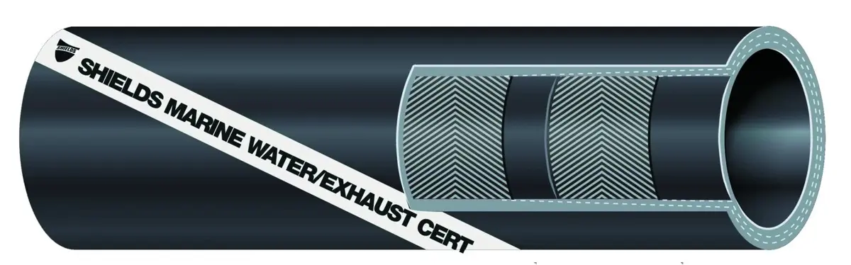 Shield 16-200-1144 Shields Marine Exhaust Water Series 200 Hose Without Wire, 1-1/4" X 12-1/2' 2