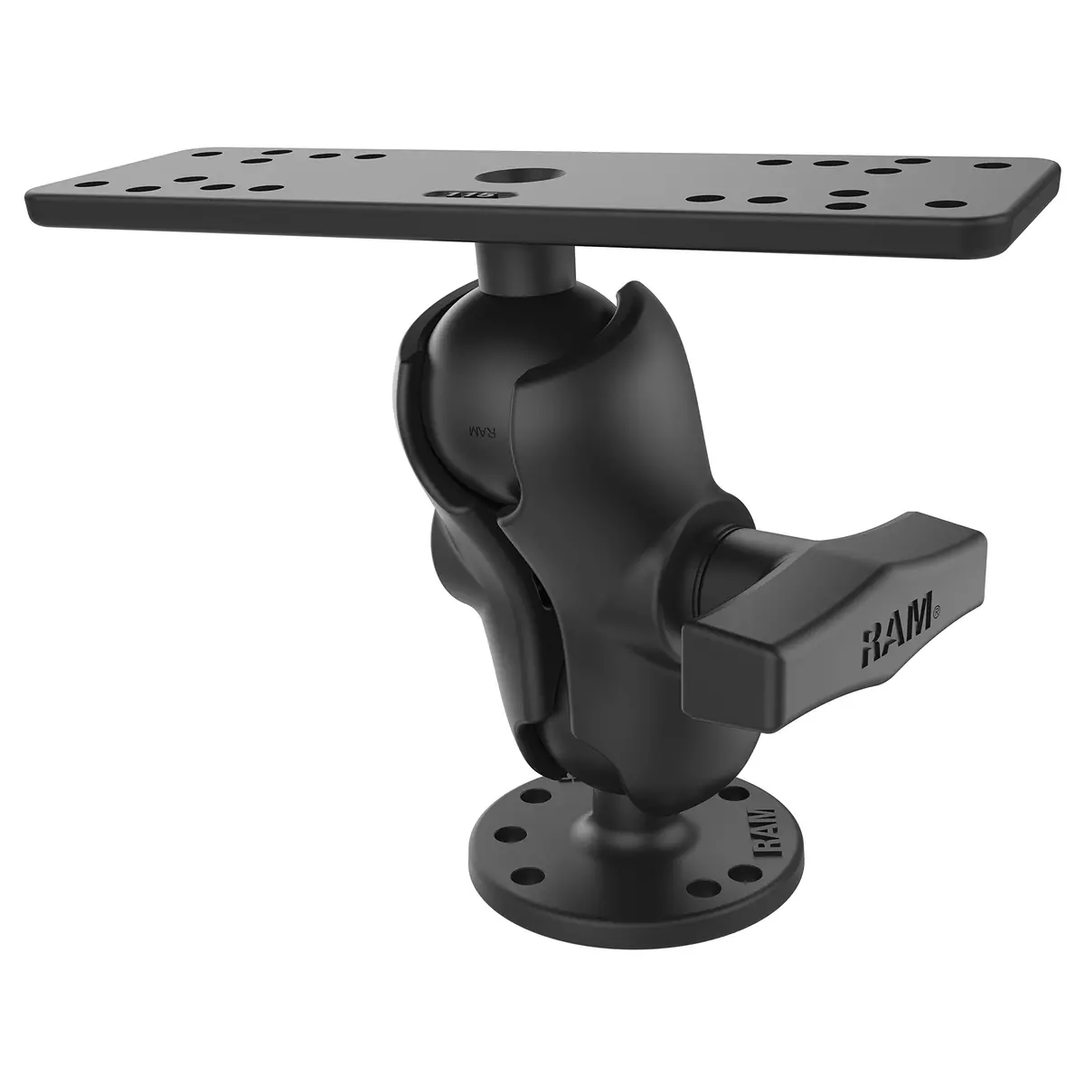 Ram Mounting Systems Ram-111 Ram Ball Universal Mount W/ 6-1/4" X 2" Plate, 1-1/2" Ball 2