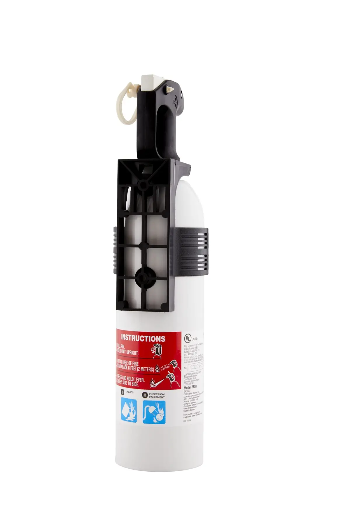 First Alert Fe5r-Pwcna Multi-Purpose Dry Chemical Fire Extinguisher, White, 5B:C 1