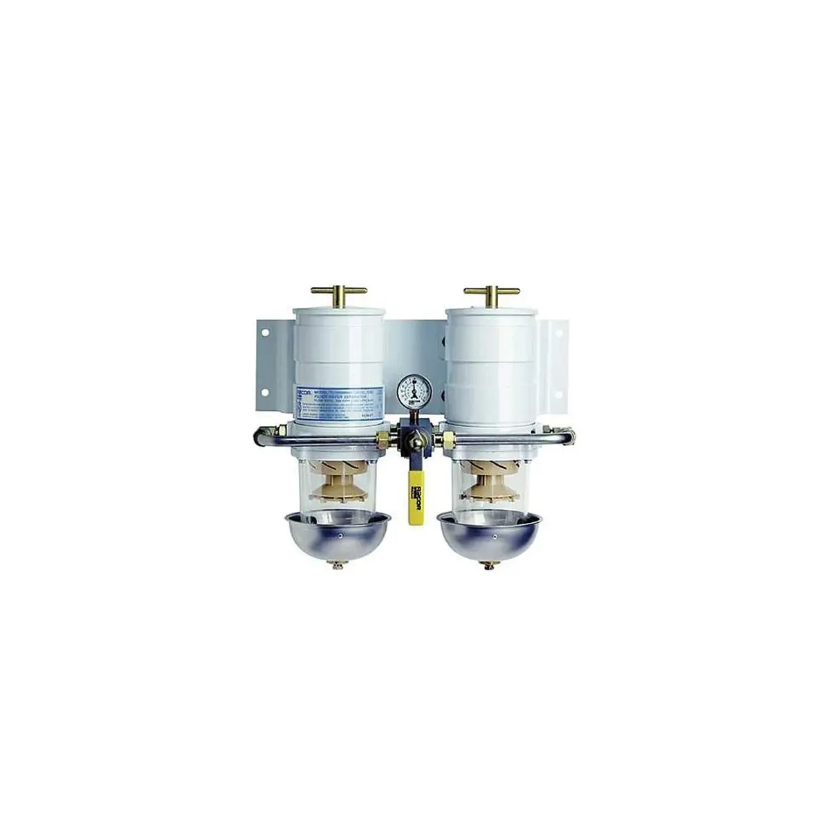 Racor 75500Max30 Turbine Series Dual Fuel Filter W/ Rotary Valve, 30 Microns 1