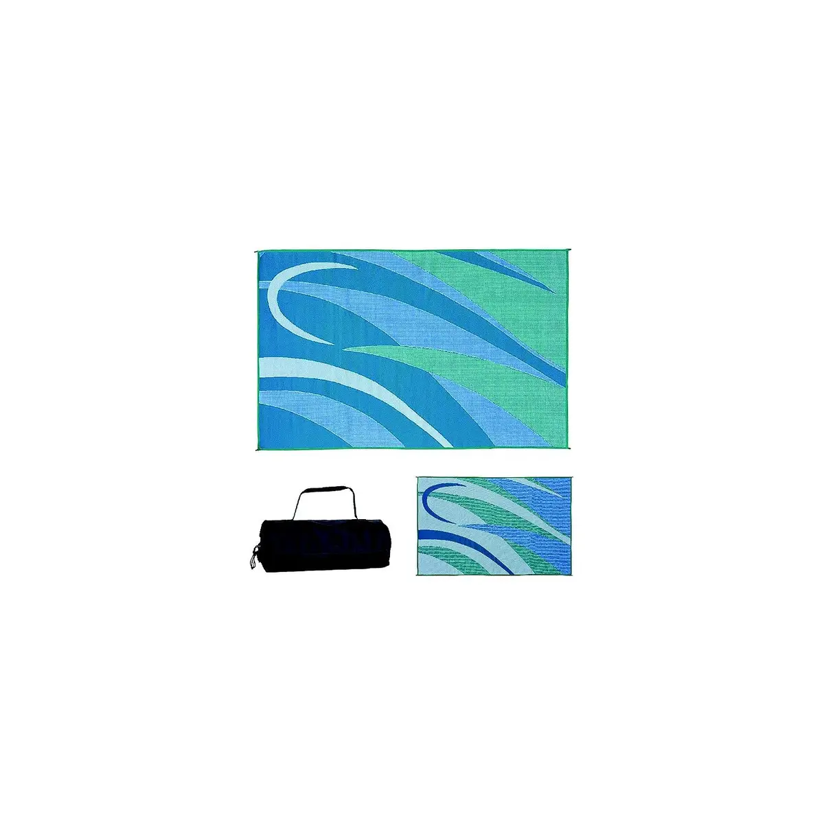 Ming's Mark Gb3-Blu/Grn Reversible Mat, Graphic Blue/Green, 8' X 16' 1
