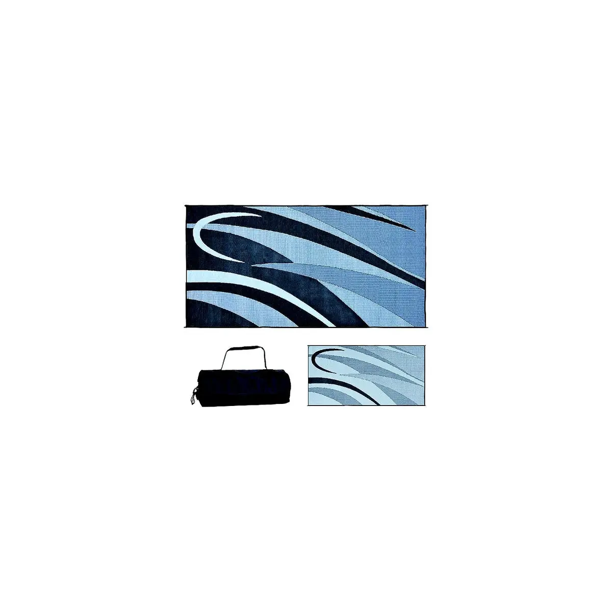 Ming's Mark Gb1-Blk/Slvr Reversible Mat, Graphic Black/Silver, 8' X 16' 1