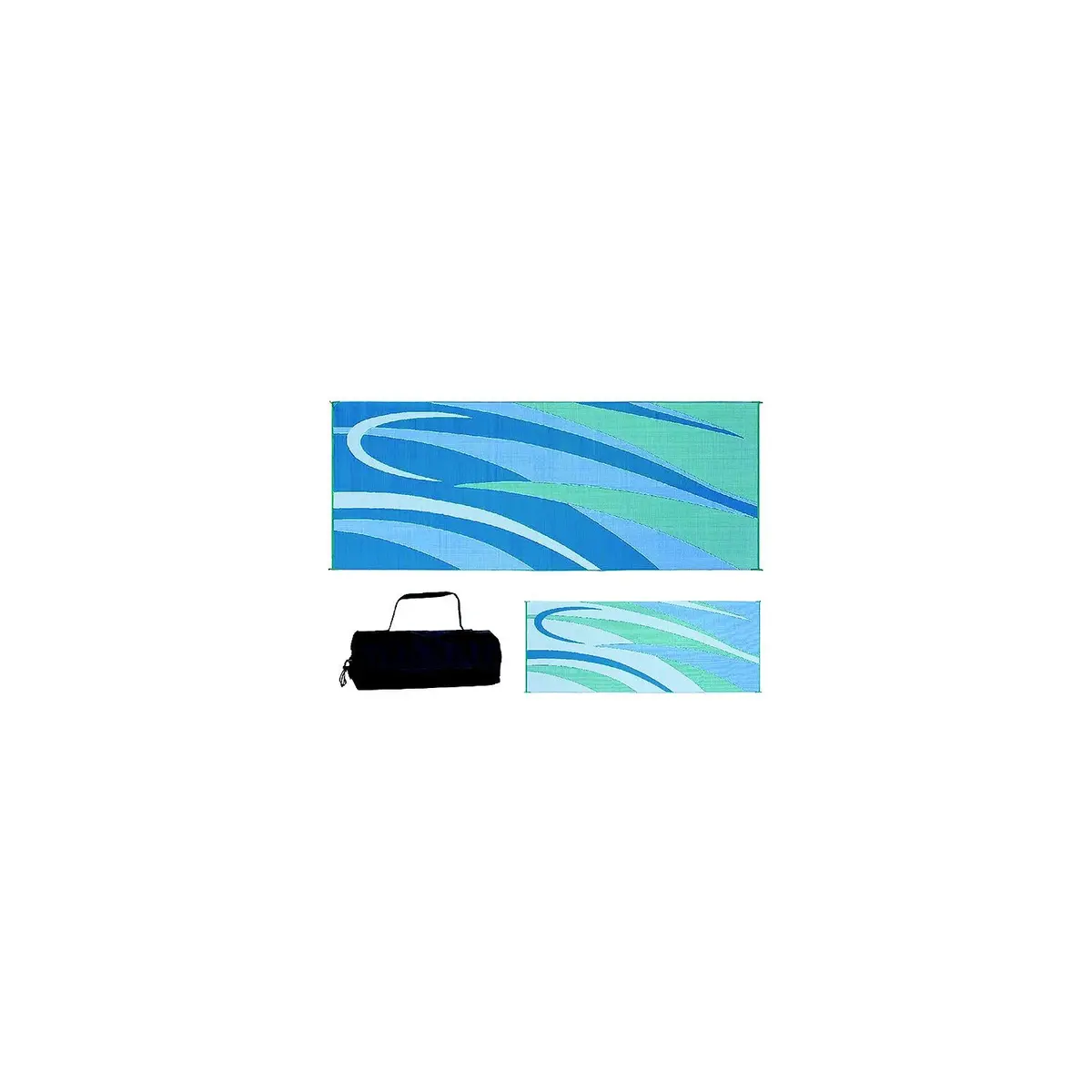 Ming's Mark Gc3-Blu/Grn Reversible Mat, Graphic Blue/Green, 8' X 20' 1
