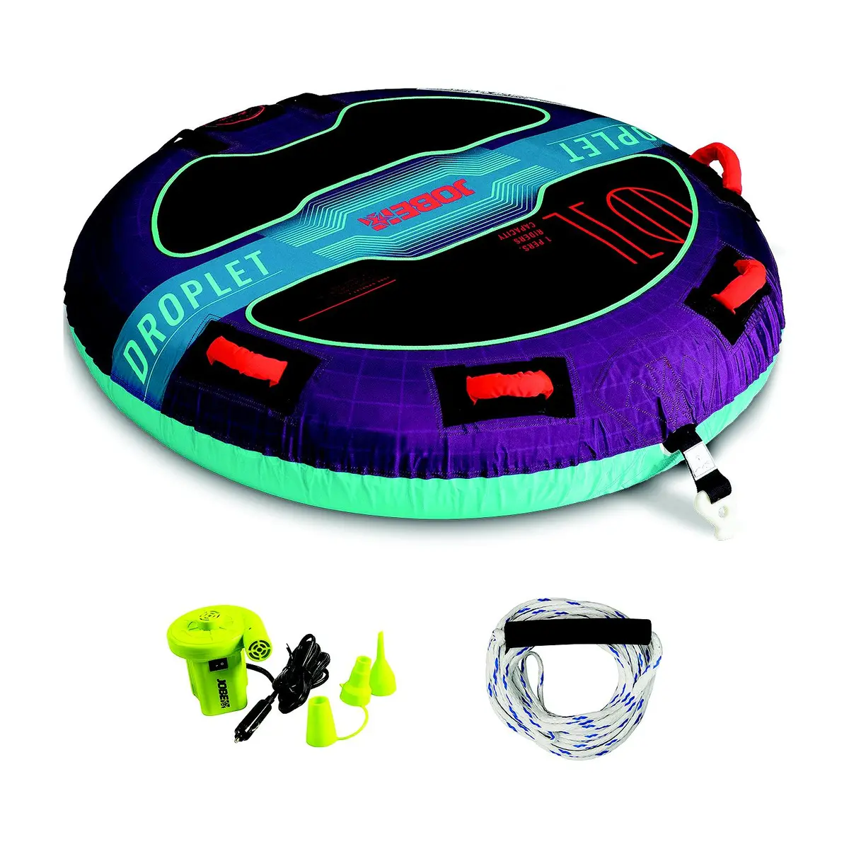 Jobe Sports 238825002Pcs Droplet Towable Package 1P, Inflated: 52.7 X 14.5" 1
