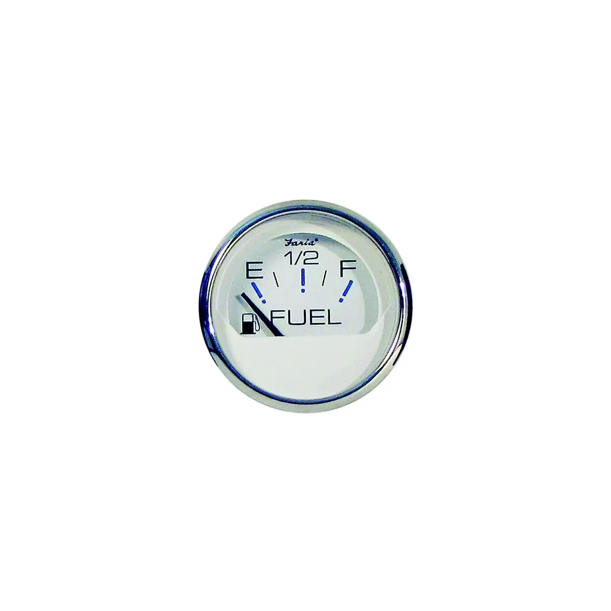 Faria 13801 Chesapeake Ss White 2" Gauge Fuel Level Gauge (E-1/2-F) 1