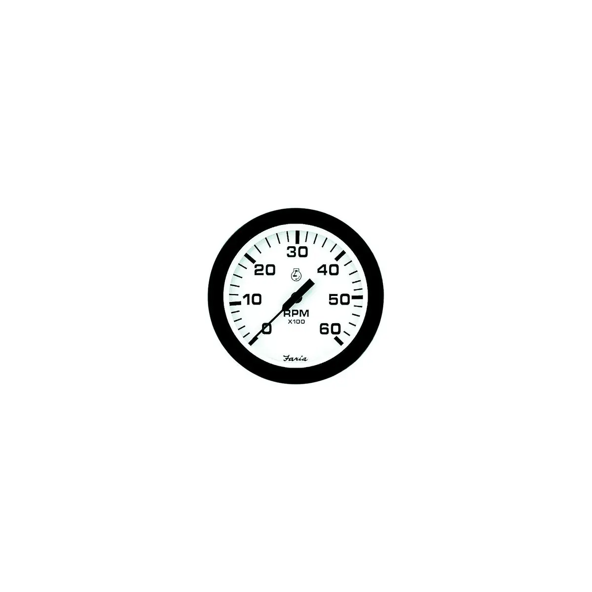 Faria 32904 Euro 4" Gauge 6000 Rpm Tachometer (Gas) (Inboard & I/O) 1