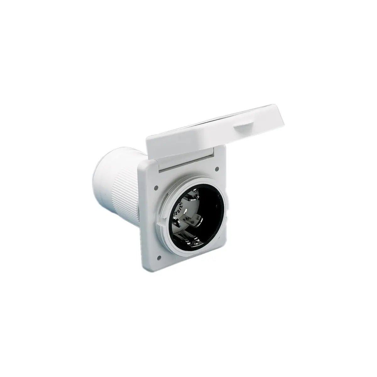 Park Power 6353Elrv Power Inlet, 50A White W/Ss Trim 1