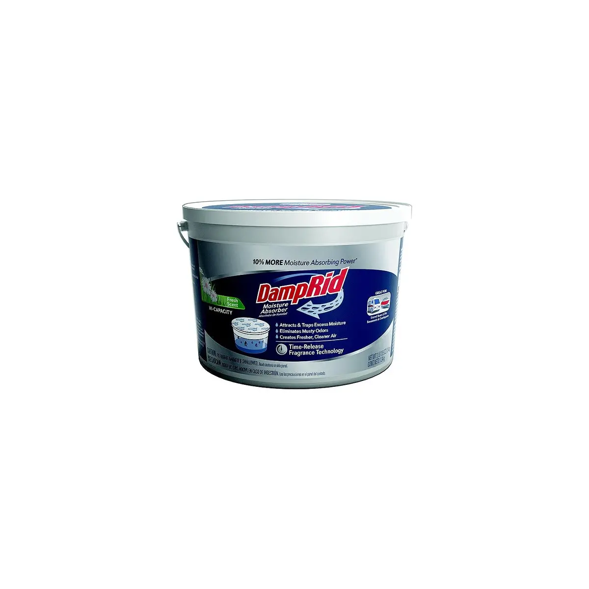 Damp Rid Fg50ffesb High Capacity Moisture Absorber, 2 Lb Tub, Up To 1, 000 Sq Ft, Fragrance Free 2
