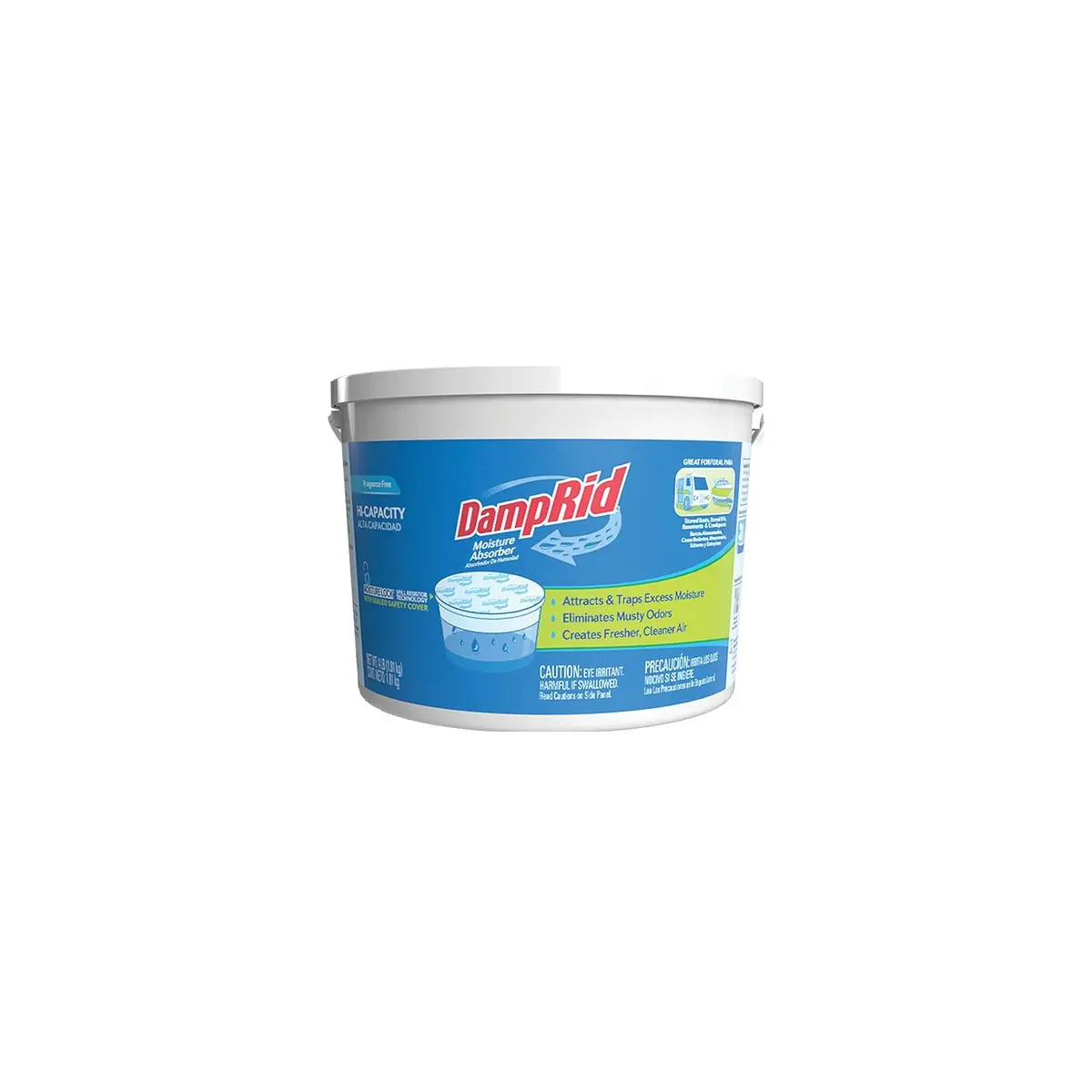 Damp Rid Fg50ffesb High Capacity Moisture Absorber, 2 Lb Tub, Up To 1, 000 Sq Ft, Fragrance Free 1