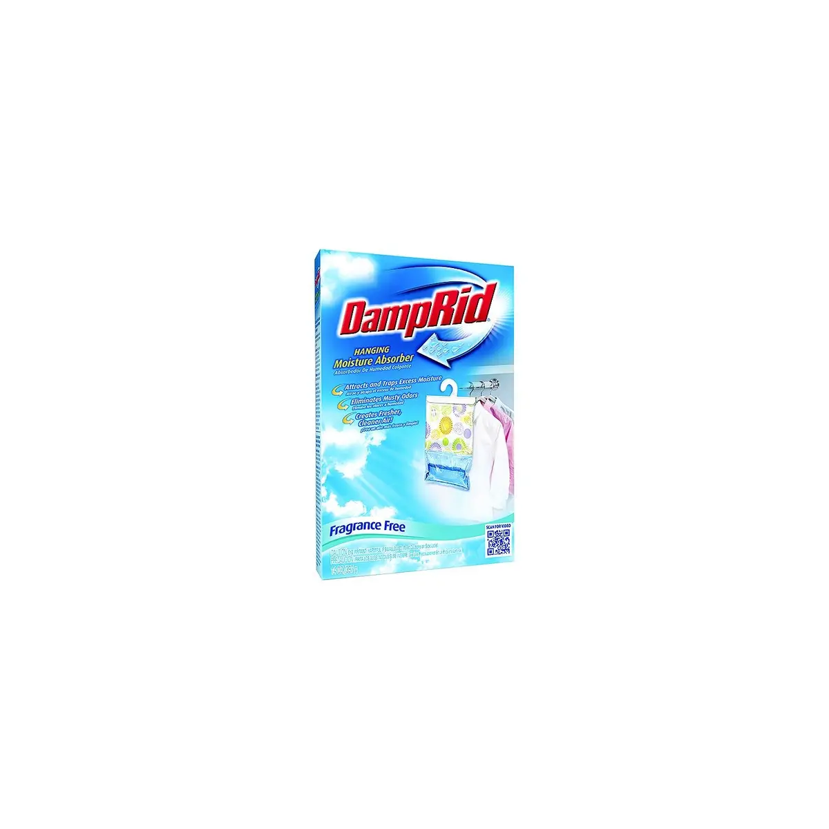 Damp Rid Fg83ffesb Hanging Moisture Absorber, Fragrance Free, 15.4 Oz. 3/Pk 1