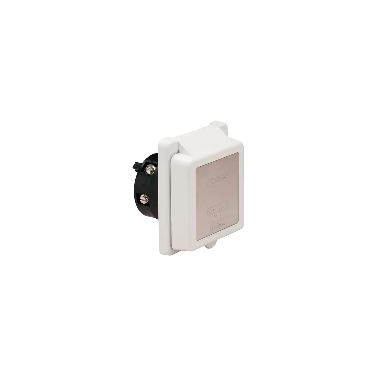 Marinco 6351El 50 Amp 125V Power Inlet W/ Ss Trim Without Rear Safety Enclosure 1
