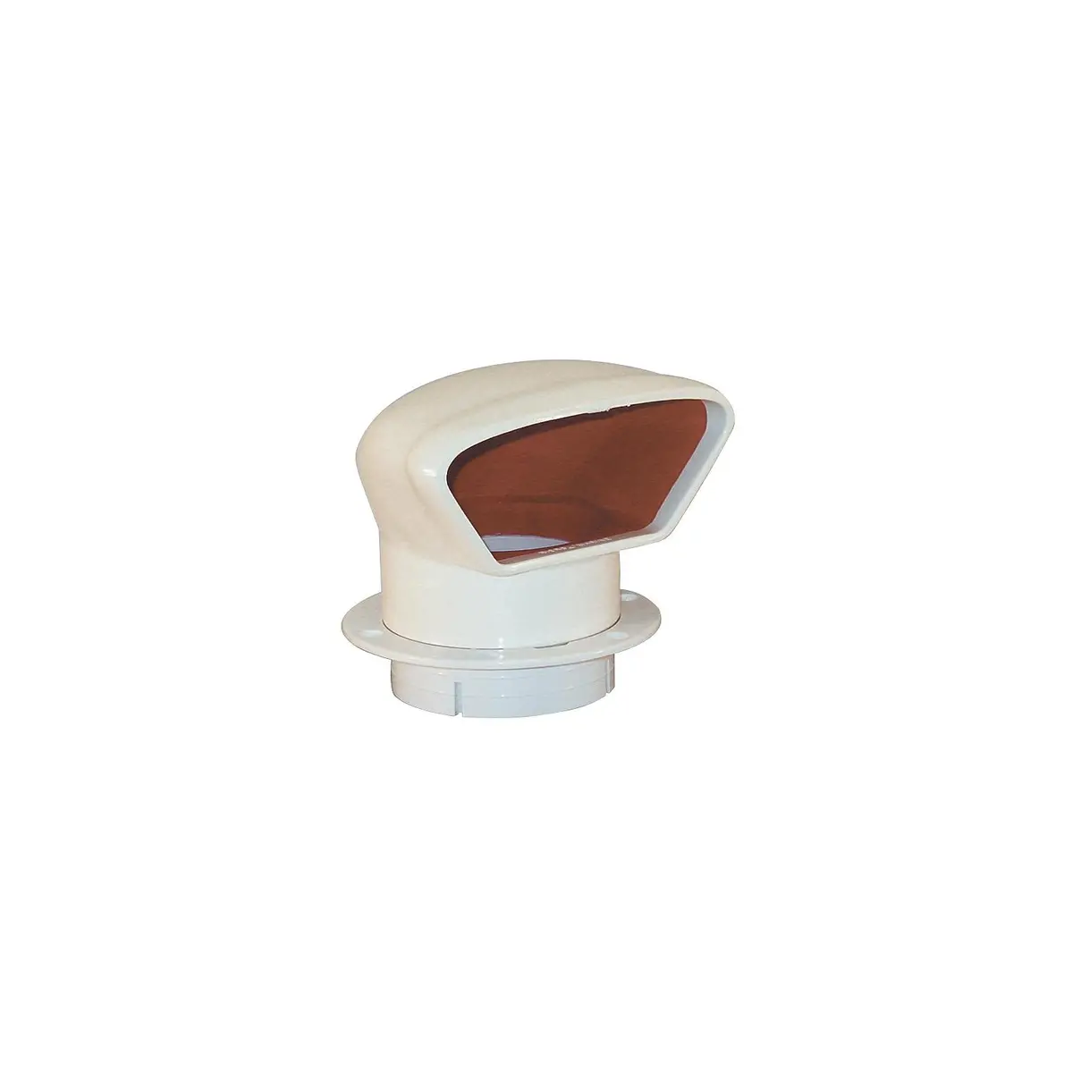 Marinco N10864 Deluxe Low Profile Pvc Cowl Vent, White, Bright Red Interior, Includes Snap-In Deck Plate And Cover 1
