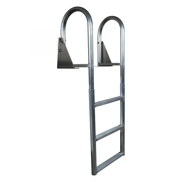 Dock Edge De2023f Aluminum Welded Flip-Up Dock Ladder With Handrails 1