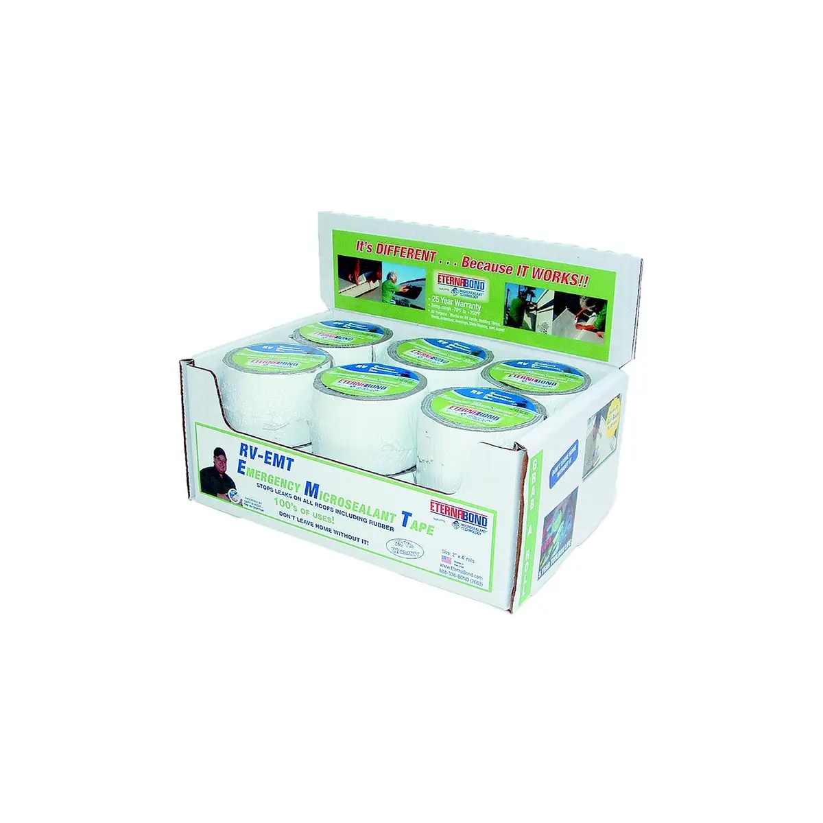 Eternabond Rv-Emt-40Bpop Rv Emt Leak Repair Tape, Case Of 40 2" X 48" Rolls 1