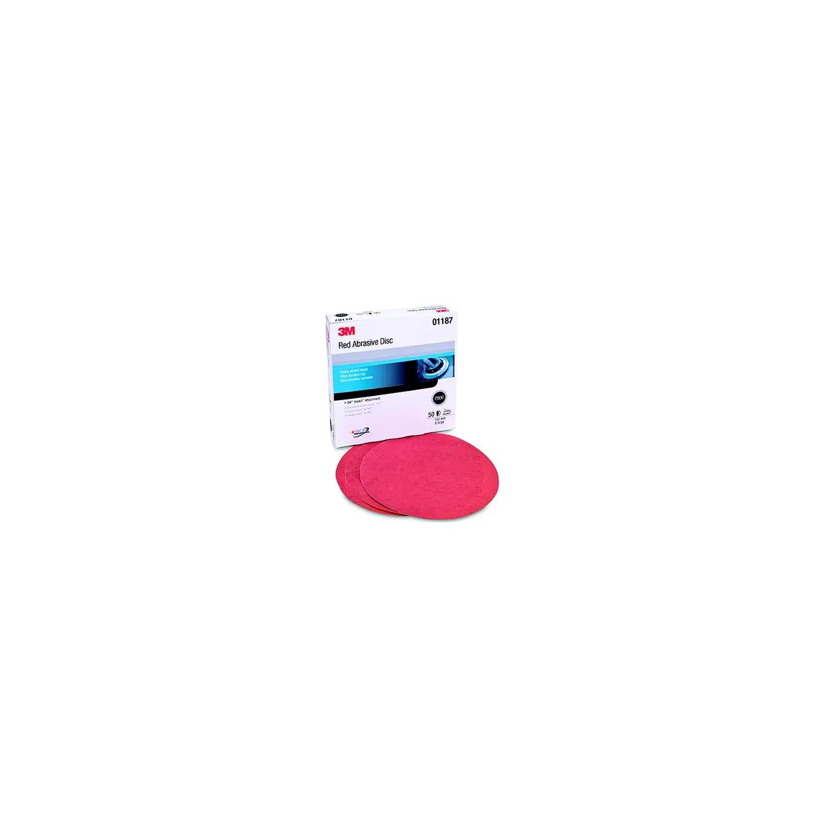 3M 1218 Red Hookit Disc 6 P400a 50/Bx 1