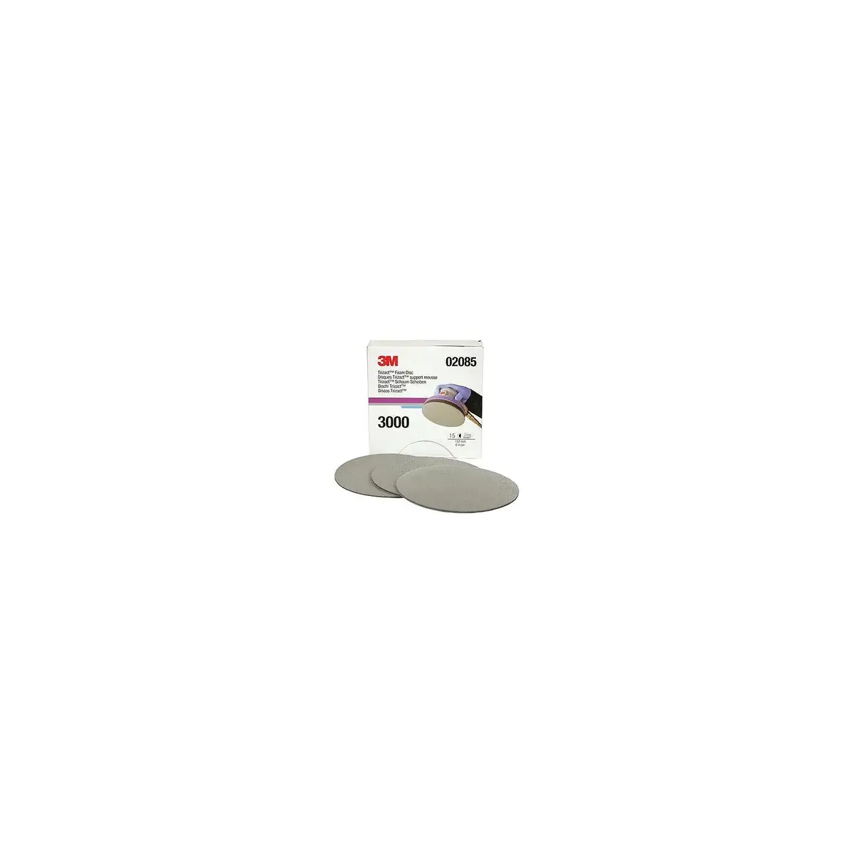 3M 2085 Trizact P3000 Hookit Foam Disc 1