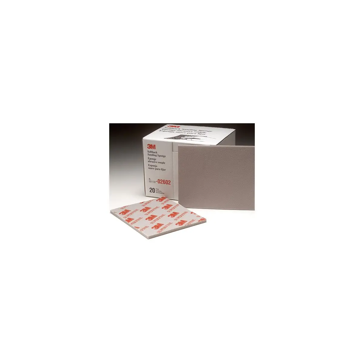 3M 2602 Superfine Sanding Sponge 20/Bx 1