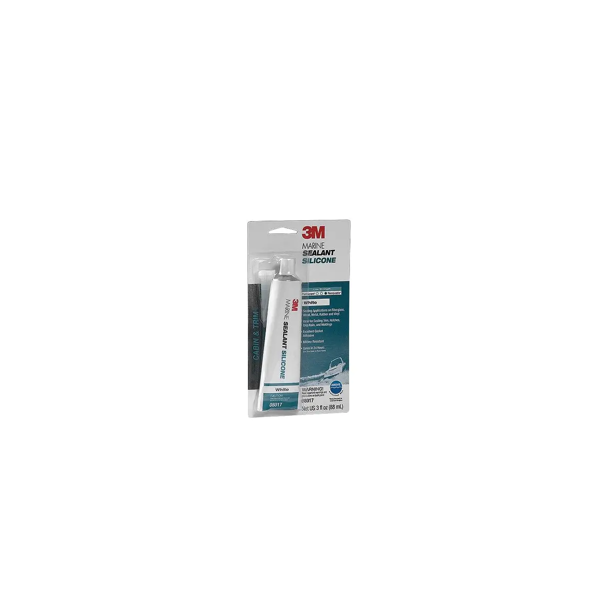 3M 8017 Mildew Res. Silicone-White 3 Oz. 1