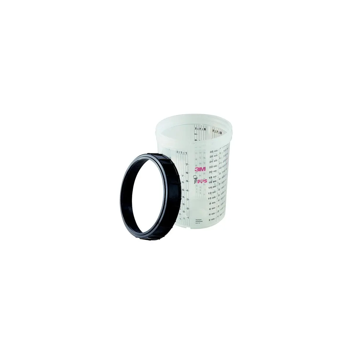 3M 16001 Paint Prep System Cups & Collar Std (2/Bx) 1