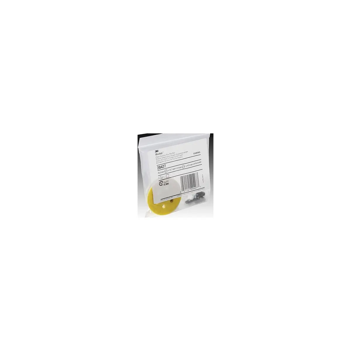 3M 20427 Clean Sanding 3" Hookit Disc Pad Kit 1