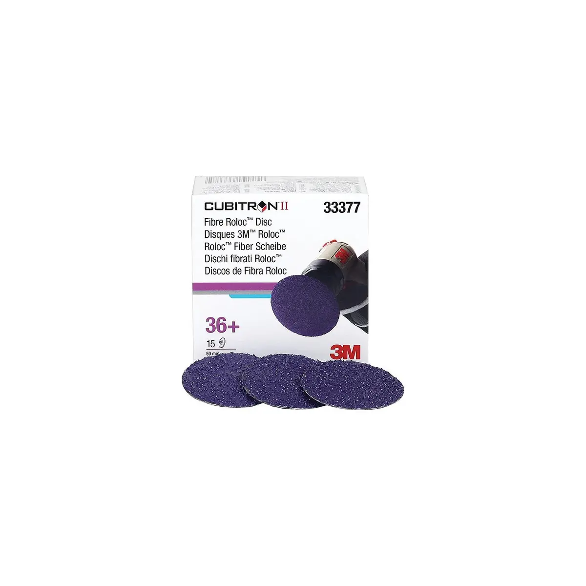 3M 33392 3" Cubitron Ii Fibre Roloc Disc 1