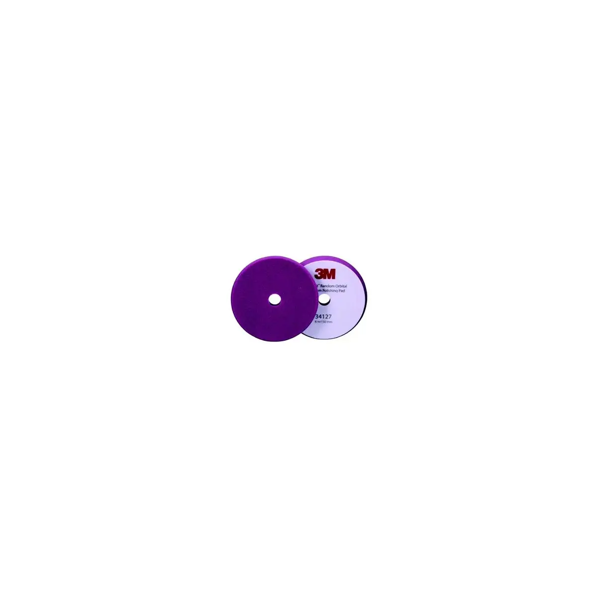 3M 34127 Marine Perfect-It Random Orbital Foam Compounding Pad, 6" Fine, Purple, 2 Pads/Bag 1