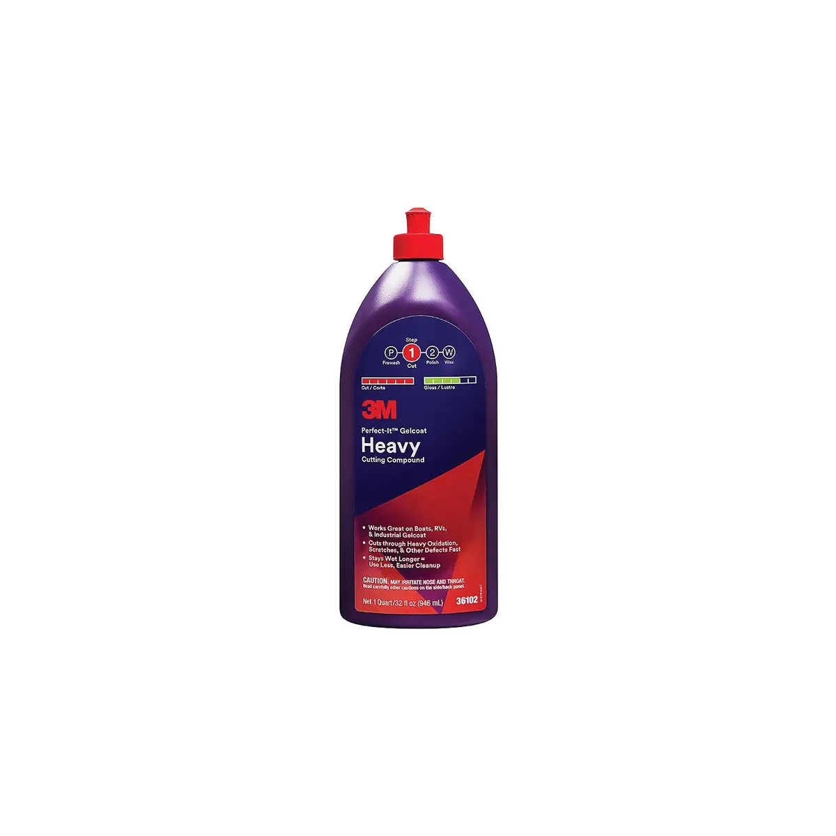 3M 051131-36102 Perfect-It Gelcoat Heavy Cutting Compound, Qt. 1