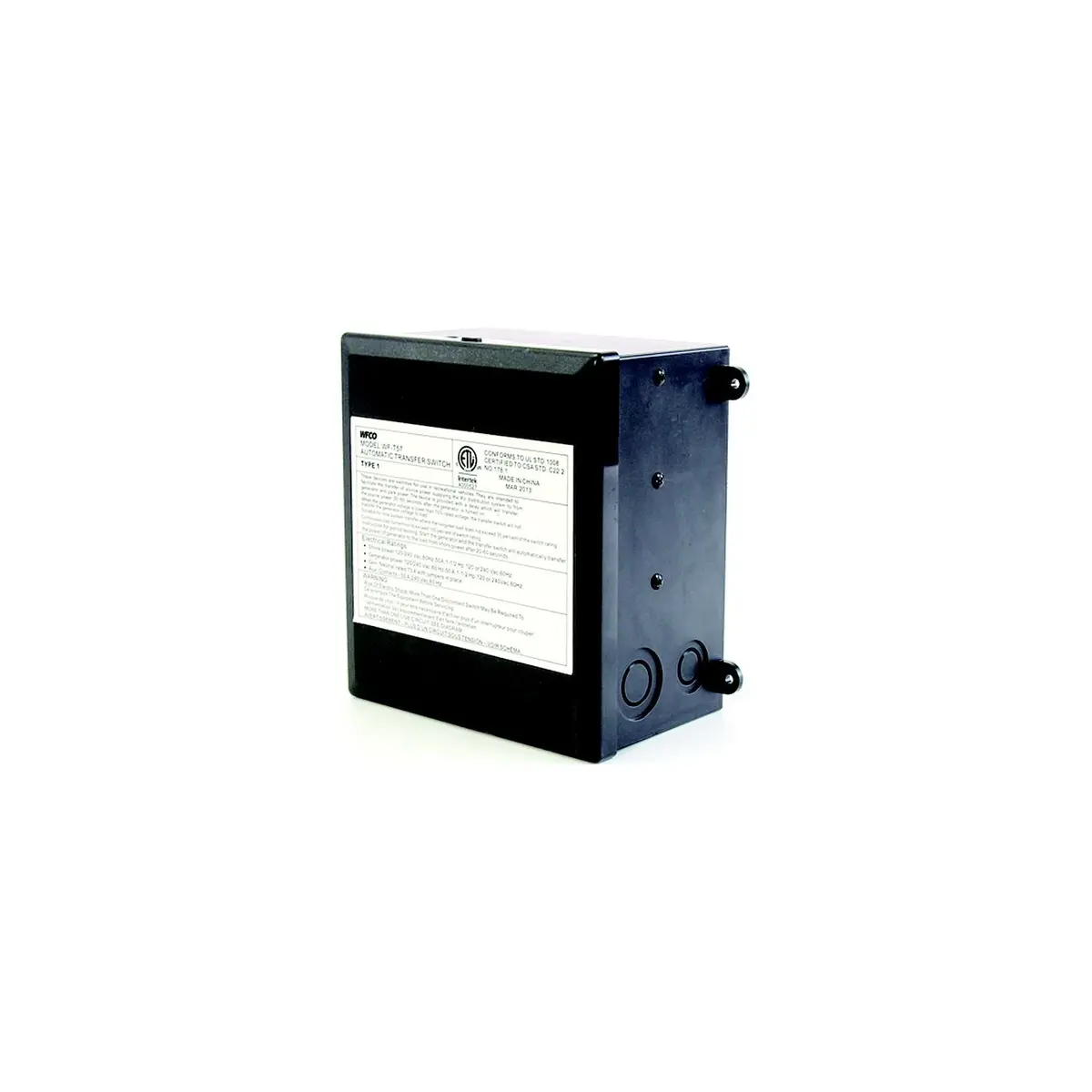 Wfco T-57-R 50 Amp Rv Shorepower & Generator Transfer Switch W/Plastic Case 1
