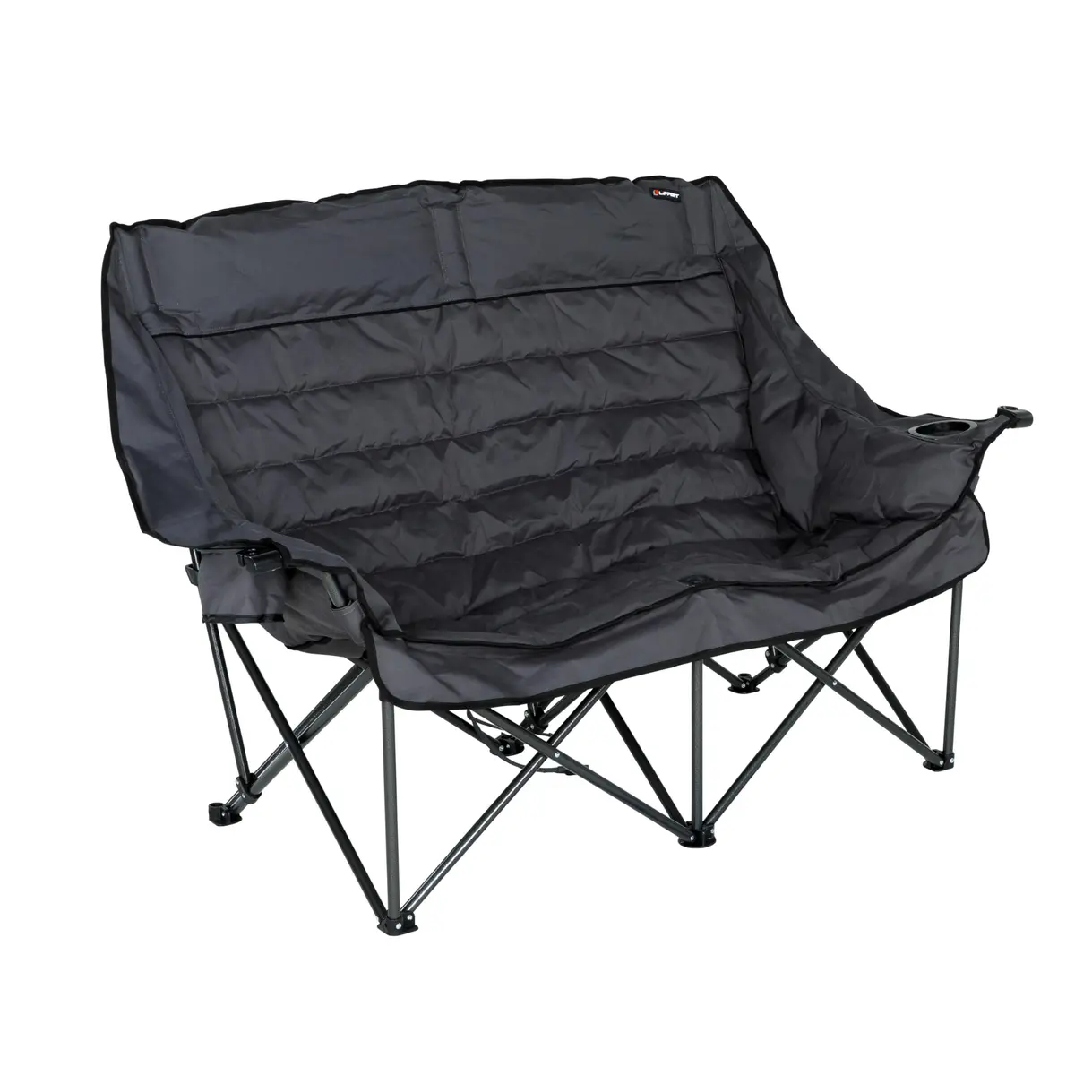 Lippert 2023053717 Big Bear Folding Loveseat Dark Grey, 500 Lbs., 40.9" X 13" X 11" Folded 2
