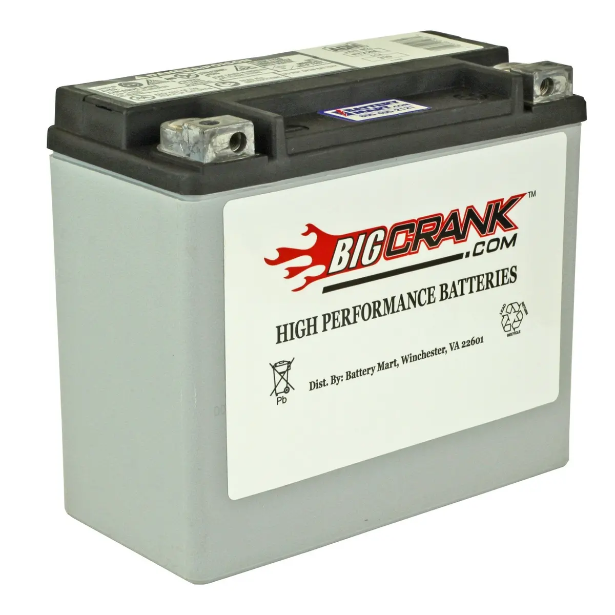 Midstate Battery Etx-20L Power-Tec Pwc Agm Battery, 17.5 385Mca 2