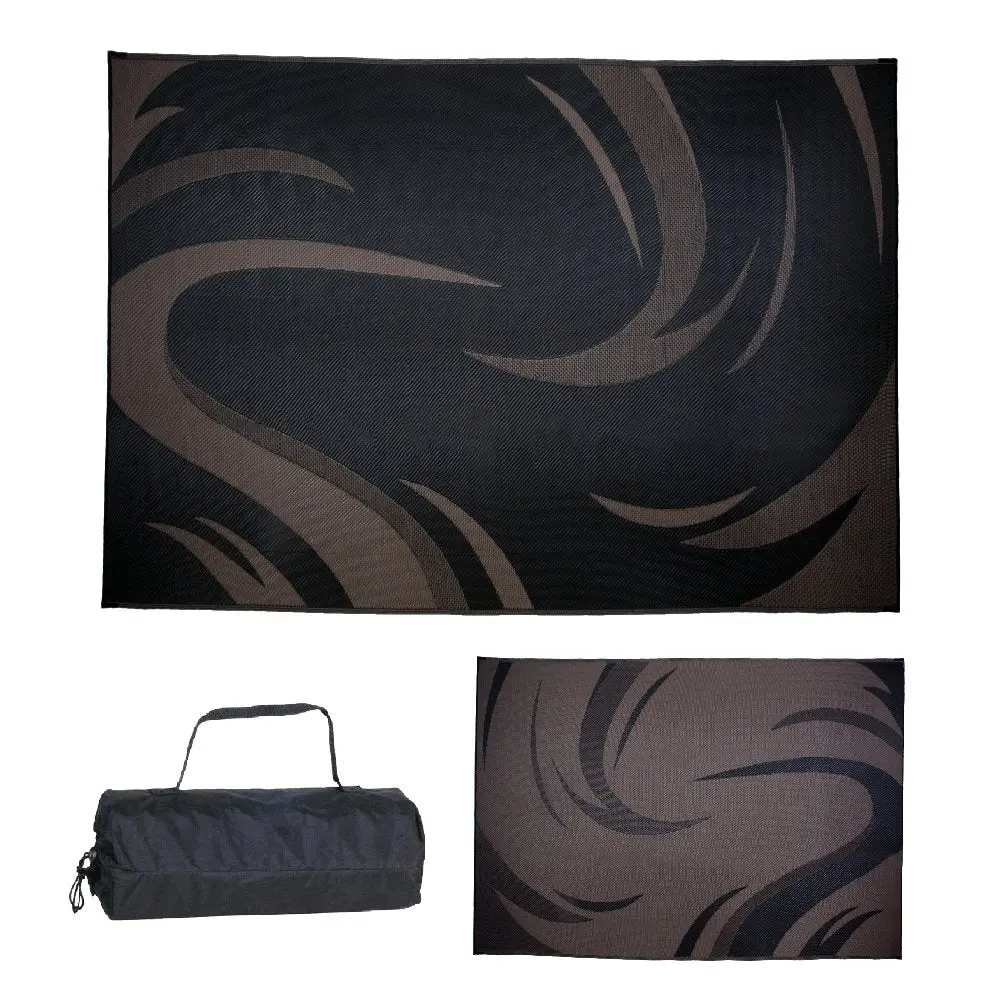 Ming's Mark Sd8111 Reversible Mat, Swish, Black/Brown, 8' X 11' 1