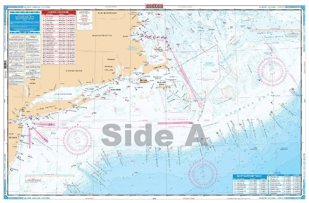 Waterproof Chart 164F Waterproof Chart-Bluefin Georges Canyon Fishing Chart 1
