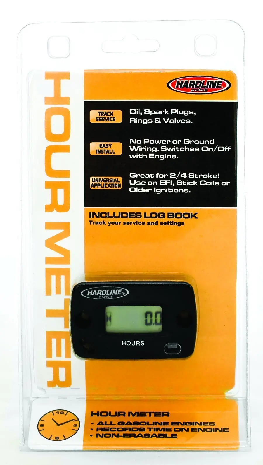Hardline Products Hr-8063-2 Hourmeter Any Gas Engine, 2-1/8"L X 1-1/2"W X 5/8" H 2