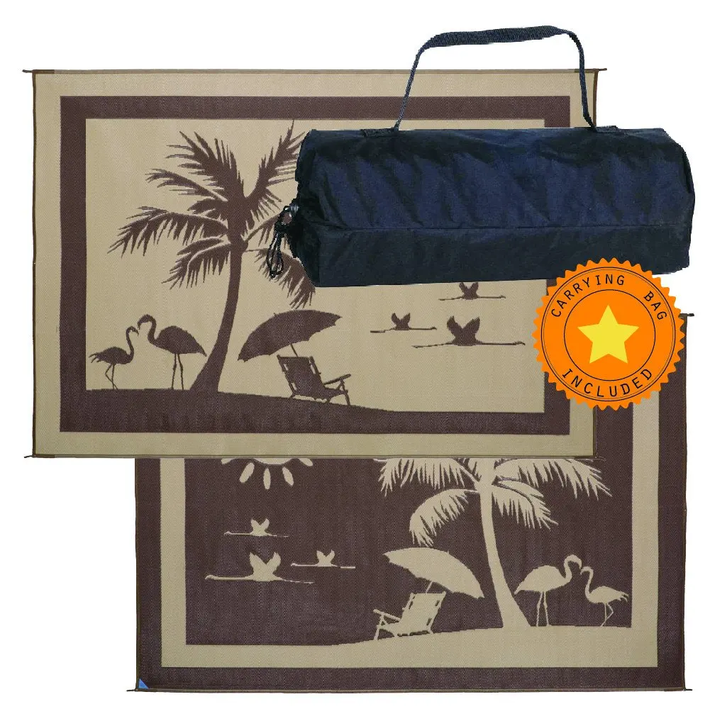 Ming's Mark Bp8117 Brown & Beige 8' X 11' Beach Paradise Mat 1