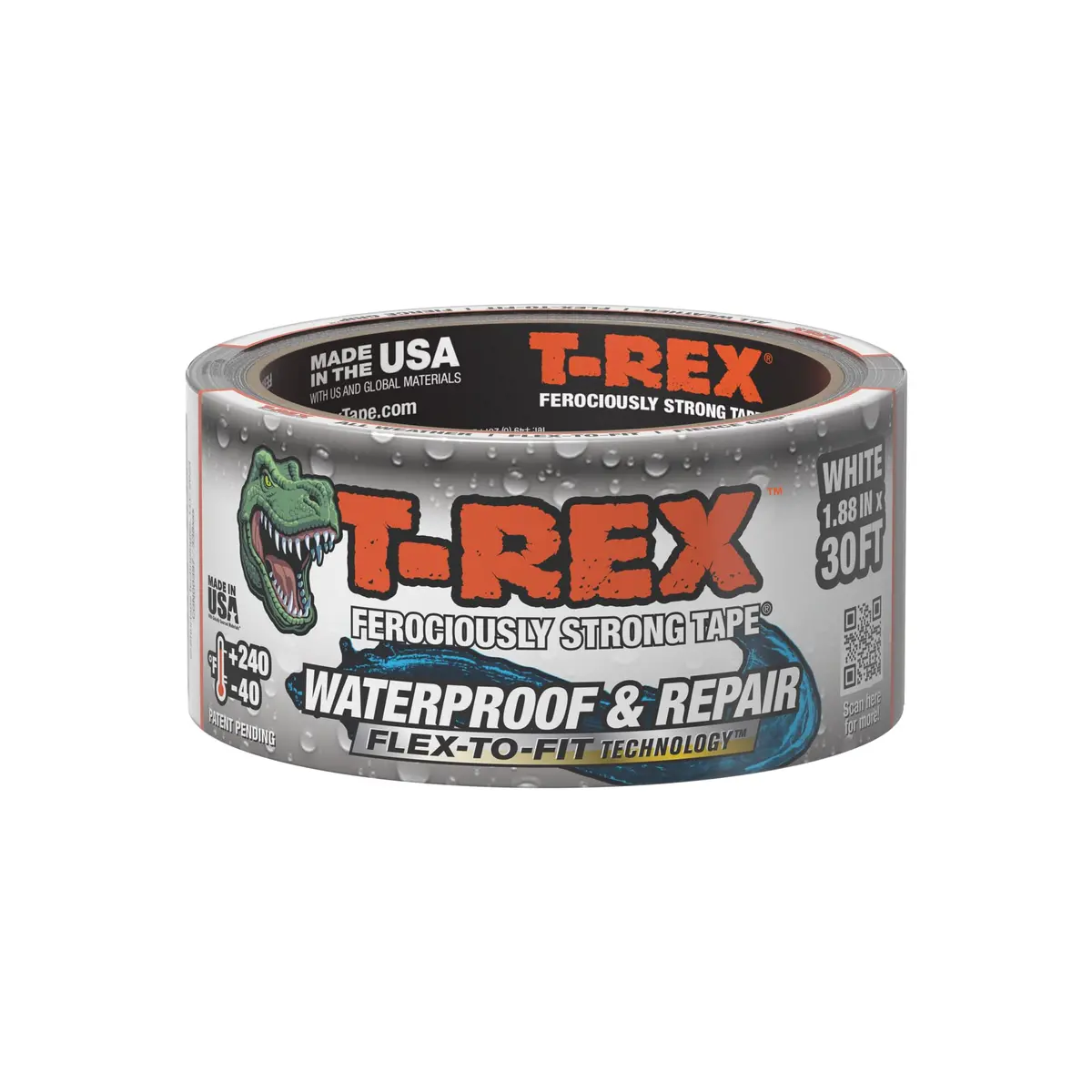 Shurtape 243026 T-Rex Clear Repair Tape W/ All-Weather Crystal Clear, Construction, 10 Yards 1
